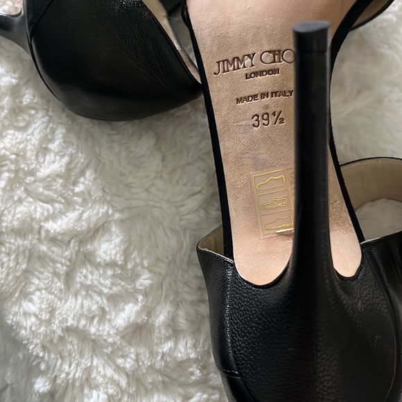 - Gorgeous Jimmy Choo Black Leather/Suede Heels ( 39.5) - Picture 7 of 10